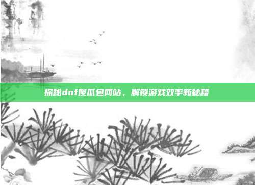 探秘dnf傻瓜包网站，解锁游戏效率新秘籍