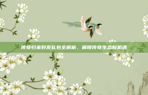 传奇归来好友礼包全解析,解锁传奇生态新机遇