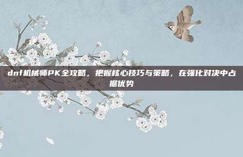 dnf机械师PK全攻略,把握核心技巧与策略,在强化对决中占据优势