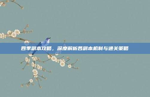 四季副本攻略,深度解析各副本机制与通关策略