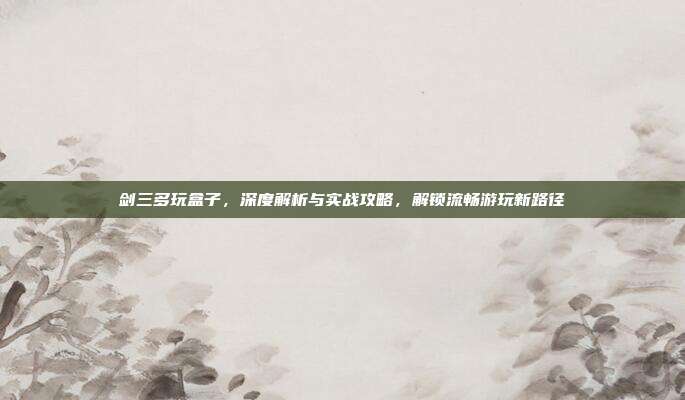 剑三多玩盒子，深度解析与实战攻略，解锁流畅游玩新路径