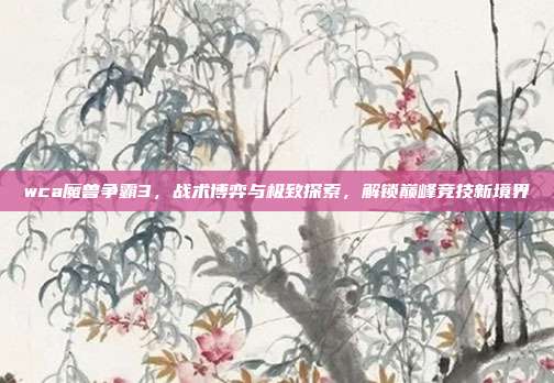 wca魔兽争霸3，战术博弈与极致探索，解锁巅峰竞技新境界