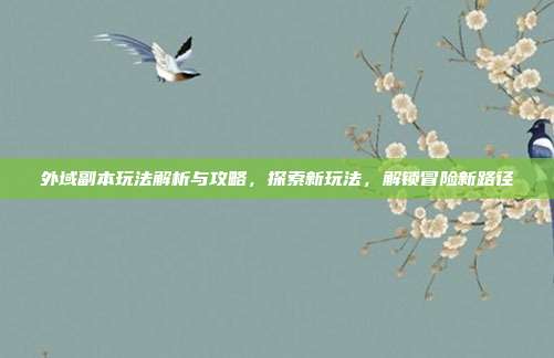 外域副本玩法解析与攻略，探索新玩法，解锁冒险新路径