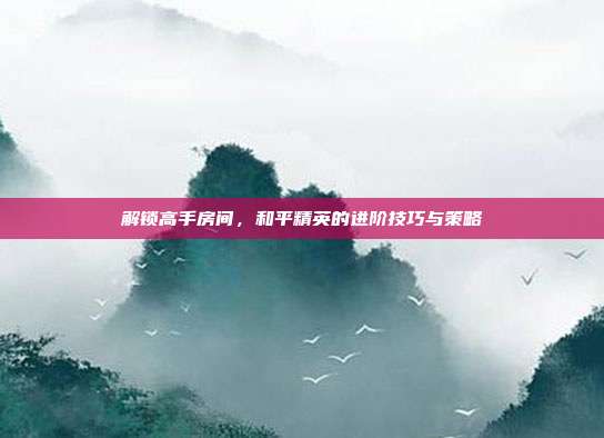 解锁高手房间,和平精英的进阶技巧与策略
