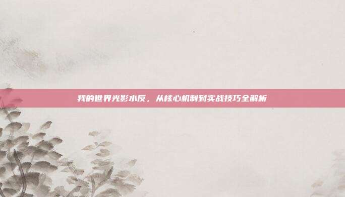 我的世界光影水反,从核心机制到实战技巧全解析