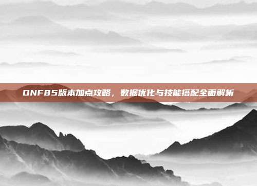 DNF85版本加点攻略,数据优化与技能搭配全面解析