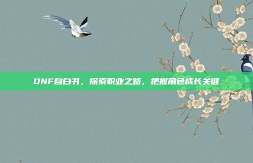 DNF自白书,探索职业之路,把握角色成长关键