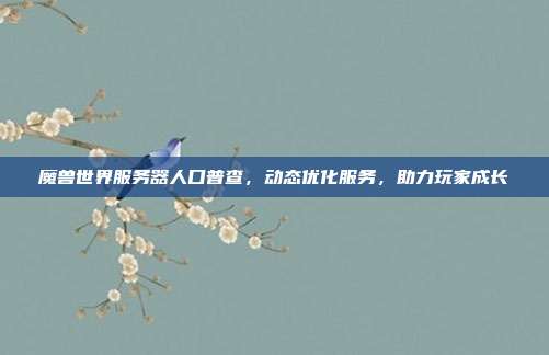 魔兽世界服务器人口普查,动态优化服务,助力玩家成长