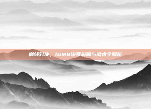 巅峰对决,IGM8决赛前瞻与战术全解析