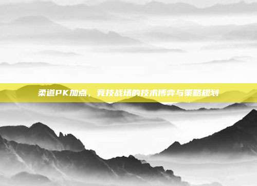 柔道PK加点，竞技战场的技术博弈与策略规划