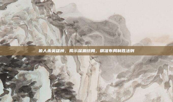 狼人杀英雄榜,揭示深渊终局,精准布局制胜法则