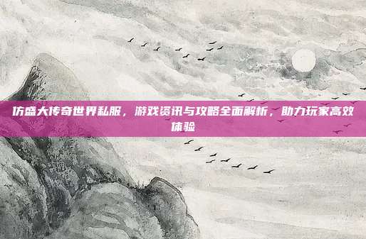 仿盛大传奇世界私服，游戏资讯与攻略全面解析，助力玩家高效体验
