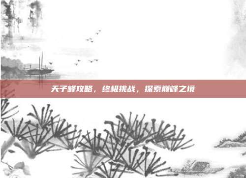 天子峰攻略,终极挑战,探索巅峰之境