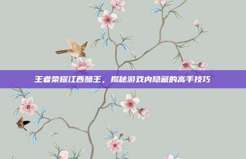 王者荣耀江西醋王，揭秘游戏内隐藏的高手技巧