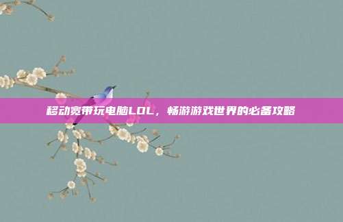 移动宽带玩电脑LOL，畅游游戏世界的必备攻略