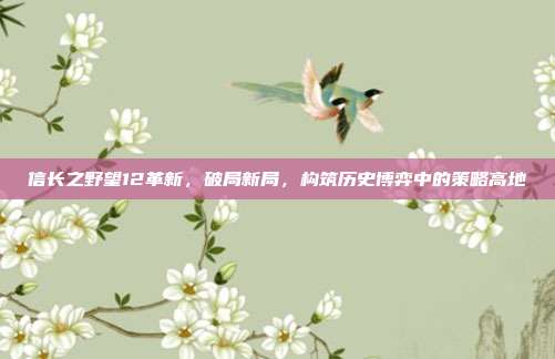 信长之野望12革新,破局新局,构筑历史博弈中的策略高地