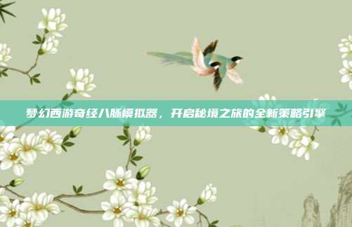 梦幻西游奇经八脉模拟器,开启秘境之旅的全新策略引擎