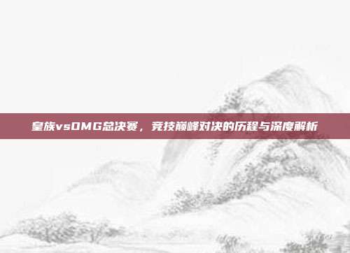 皇族vsOMG总决赛，竞技巅峰对决的历程与深度解析