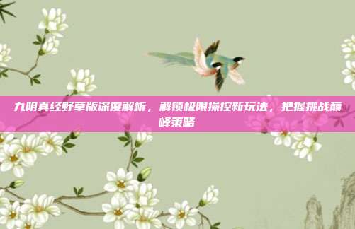 九阴真经野草版深度解析，解锁极限操控新玩法，把握挑战巅峰策略