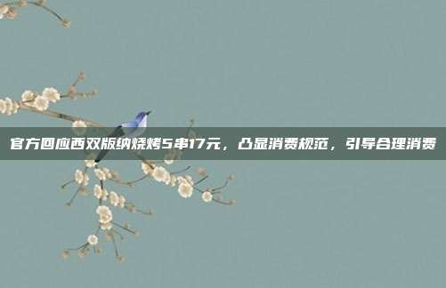 官方回应西双版纳烧烤5串17元,凸显消费规范,引导合理消费