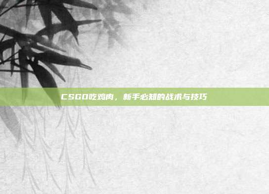 CSGO吃鸡肉，新手必知的战术与技巧