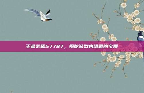 王者荣耀57787，揭秘游戏内隐藏的宝藏