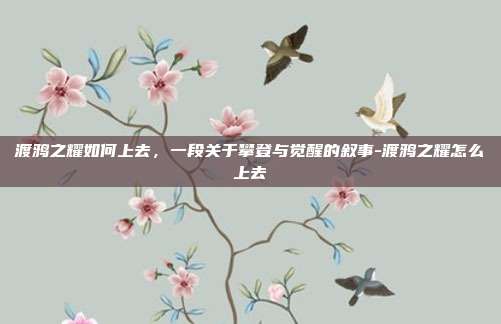 渡鸦之耀如何上去，一段关于攀登与觉醒的叙事-渡鸦之耀怎么上去
