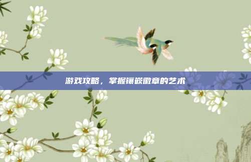 游戏攻略,掌握镶嵌徽章的艺术