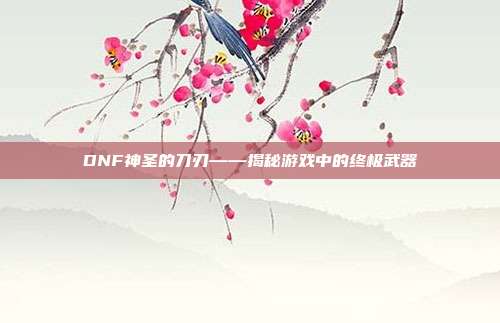 DNF神圣的刀刃——揭秘游戏中的终极武器