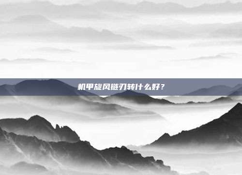 机甲旋风链刃转什么好?