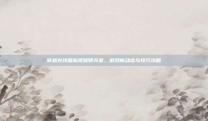 穿越火线国际视频聊天室,游戏新动态与技巧攻略