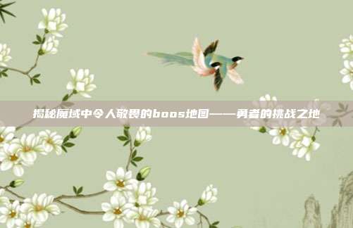揭秘魔域中令人敬畏的boos地图——勇者的挑战之地