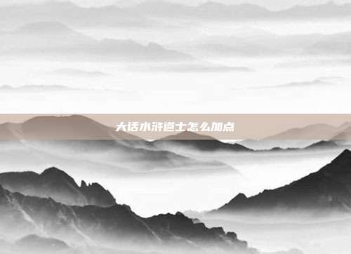 大话水浒道士怎么加点