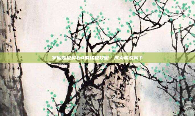 掌握超级碎石4的终极攻略,成为游戏高手
