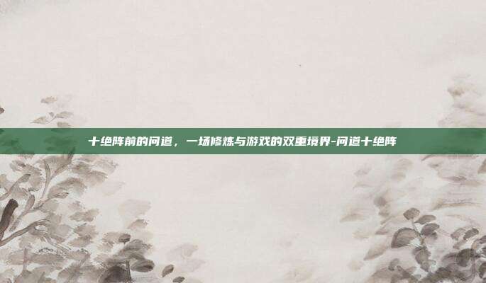 十绝阵前的问道，一场修炼与游戏的双重境界-问道十绝阵