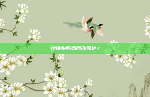 地铁跑酷如何改雪地?
