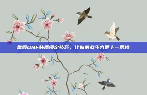 掌握DNF装备锁定技巧,让你的战斗力更上一层楼