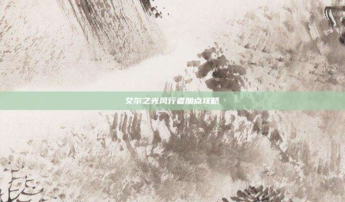 艾尔之光风行者加点攻略