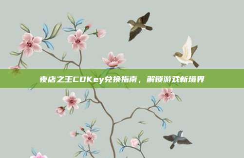 夜店之王CDKey兑换指南,解锁游戏新境界