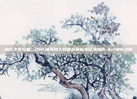 暗影之掌控者，DNF暗帝核心技能全解析与玩法指南-dnf暗帝技能