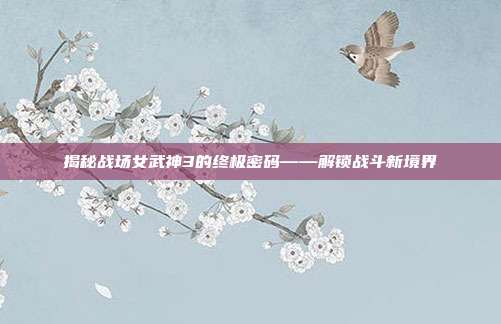 揭秘战场女武神3的终极密码——解锁战斗新境界