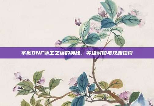 掌握DNF领主之塔的奥秘,等级解锁与攻略指南