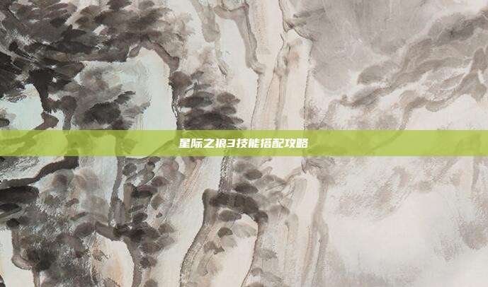 星际之狼3技能搭配攻略