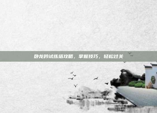 卧龙吟试练塔攻略，掌握技巧，轻松过关