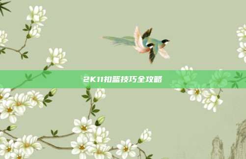 2K11扣篮技巧全攻略