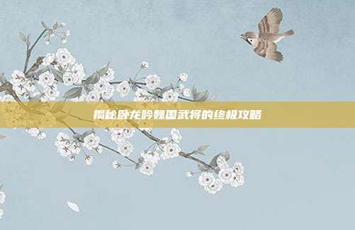 揭秘卧龙吟魏国武将的终极攻略