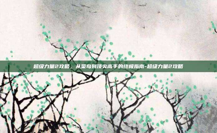 超级力量2攻略，从菜鸟到顶尖高手的终极指南-超级力量2攻略