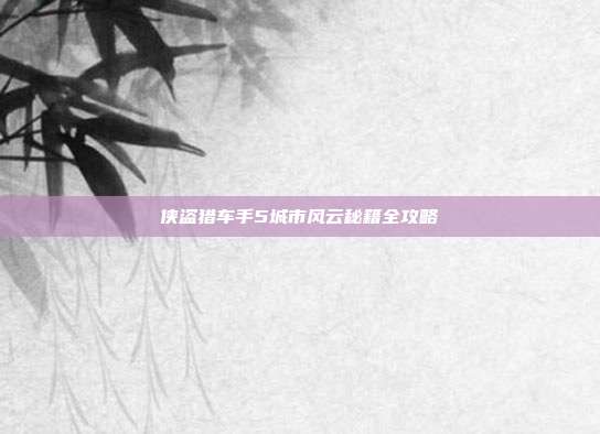 侠盗猎车手5城市风云秘籍全攻略