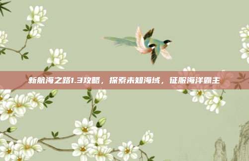 新航海之路1.3攻略,探索未知海域,征服海洋霸主