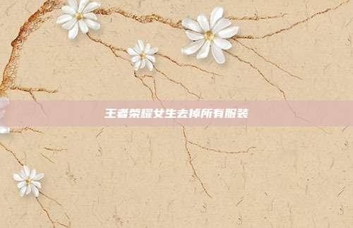 王者荣耀女生去掉所有服装
